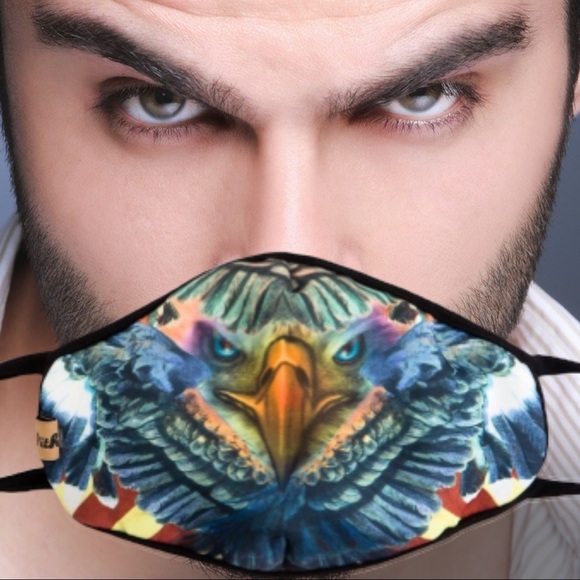 Made In USA  Washable Breathable Eagle Face Mask - Picture 3 of 7